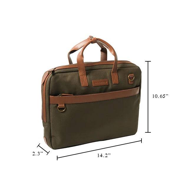 The Postbox Eton Messenger Laptop Bag - Forest Green