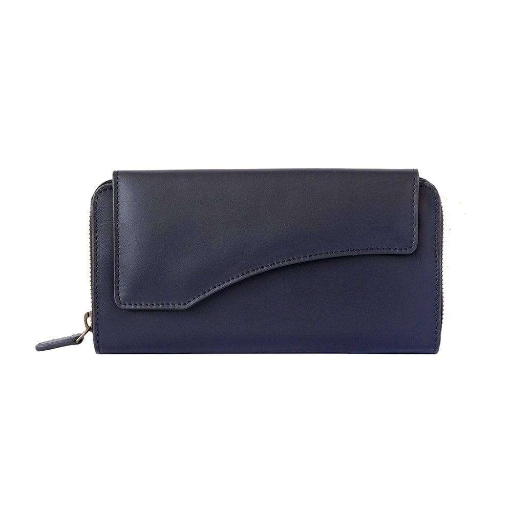 The Postbox Florentine Long Wallet - Deep Blue Sea