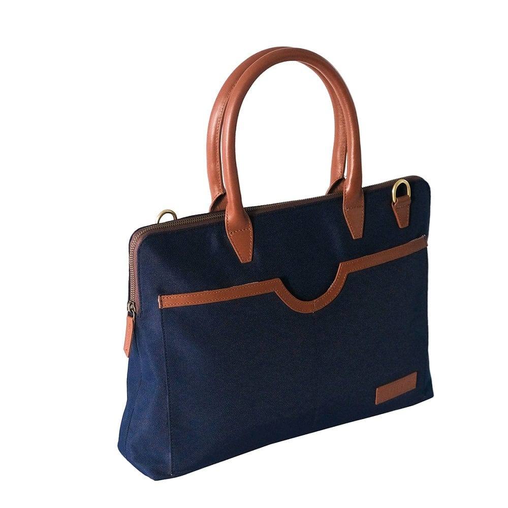 The Postbox Louise Laptop Bag - Oxford Blue