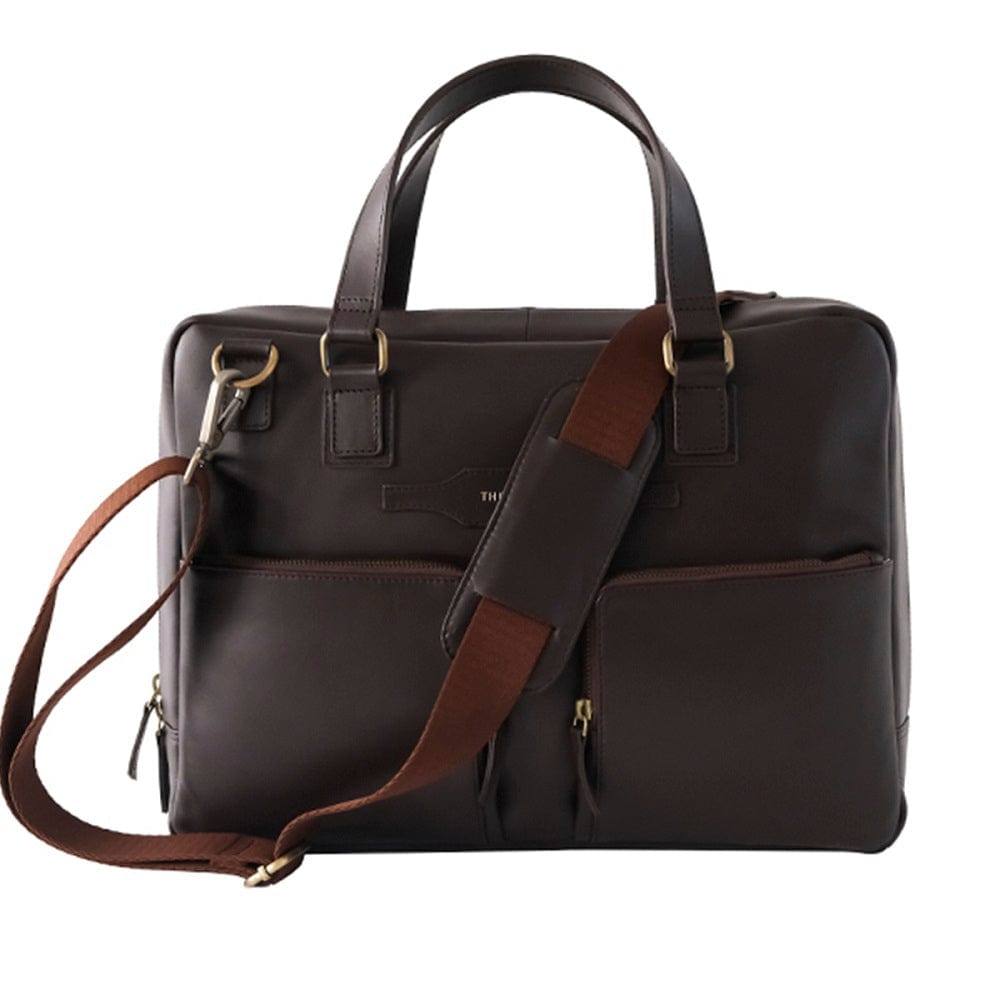 The Postbox Lyon Messenger Laptop Bag - Dark Tan