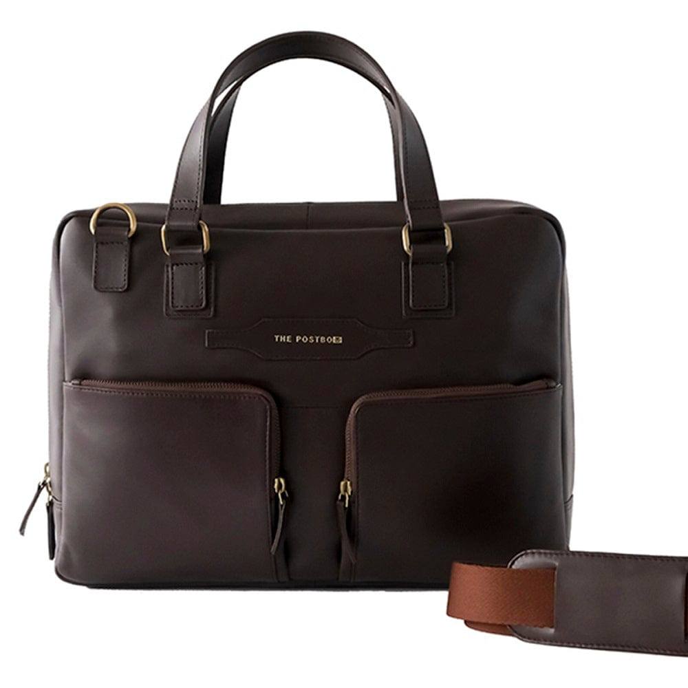 The Postbox Lyon Messenger Laptop Bag - Dark Tan