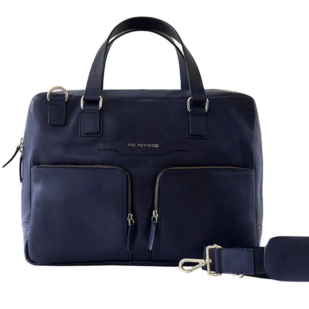 The Postbox Lyon Messenger Laptop Bag - Deep Blue Sea