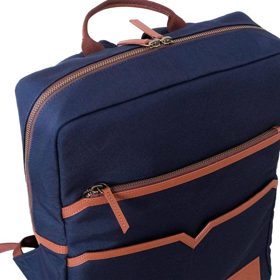 The Postbox The Arles Backpack - Oxford Blue