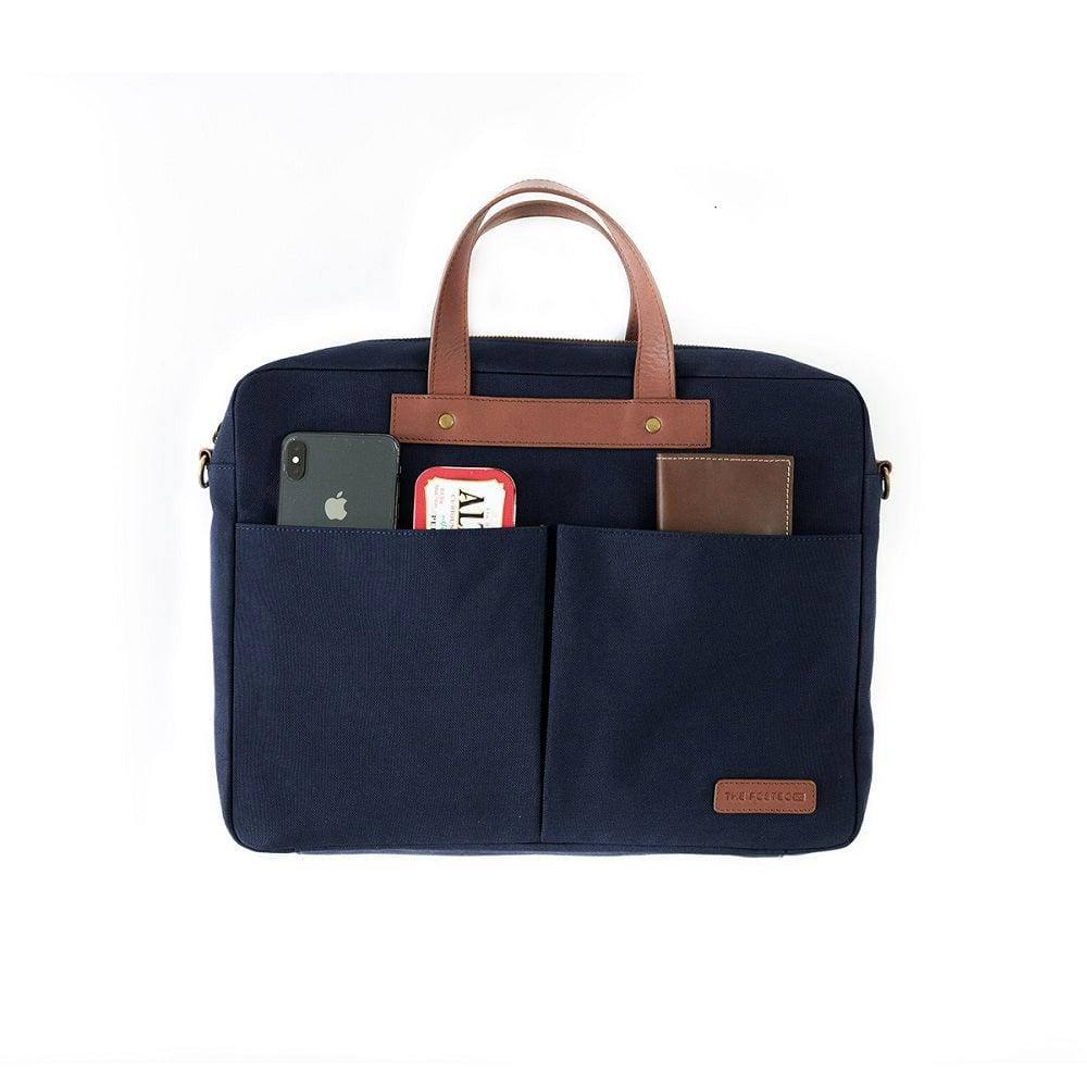 The Postbox The Arrival Laptop Workbag - Oxford Blue