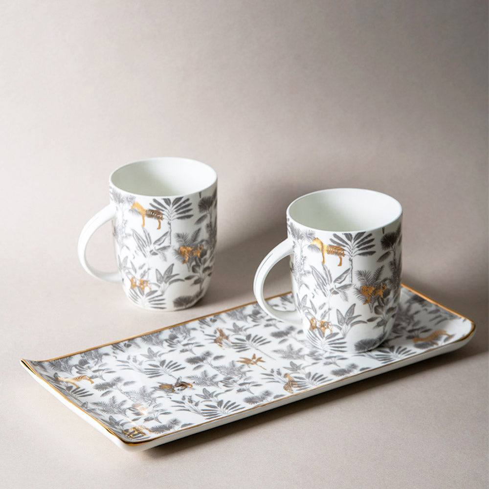 The Table Fable Madagascar Mugs and Platter Set