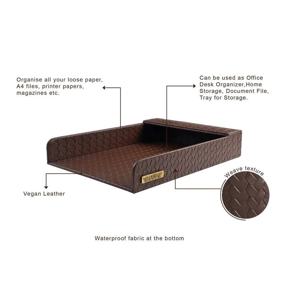 Three Sixty Entwine Paper Tray - Brown