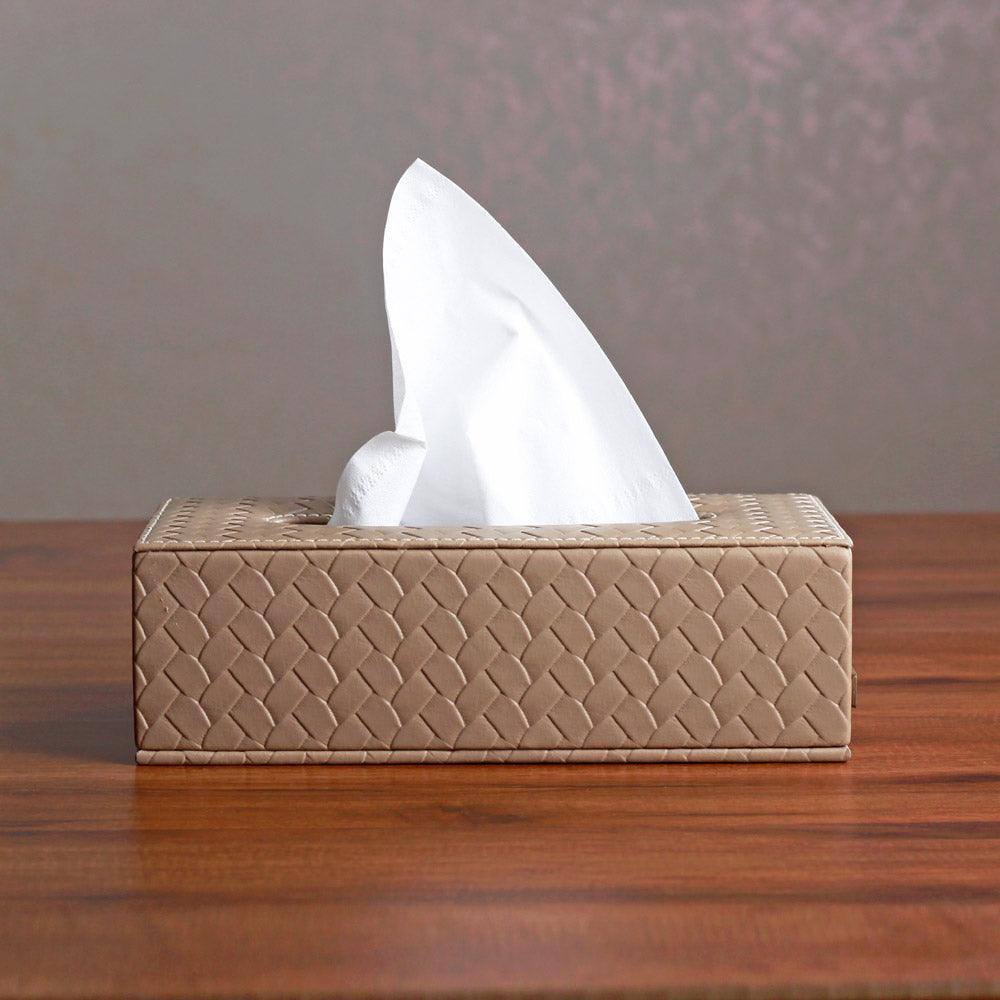 Three Sixty Entwine Tissue Box - Beige