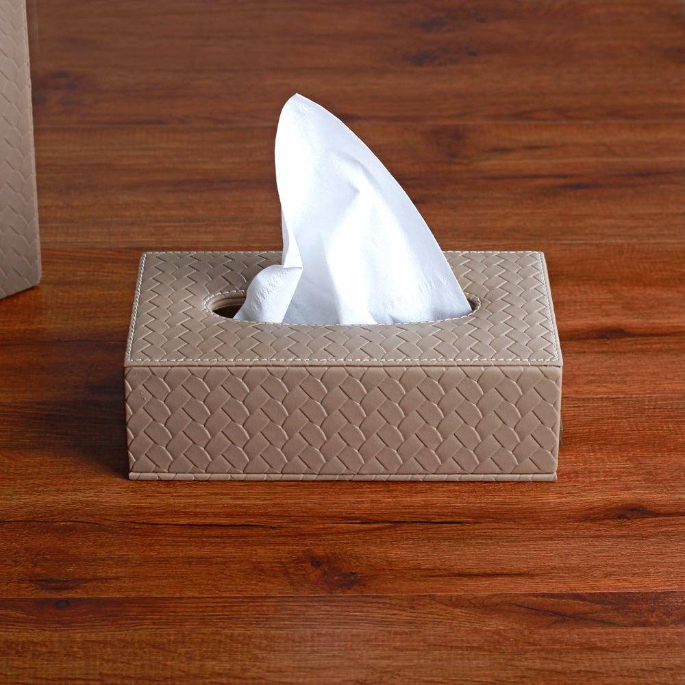 Three Sixty Entwine Tissue Box - Beige