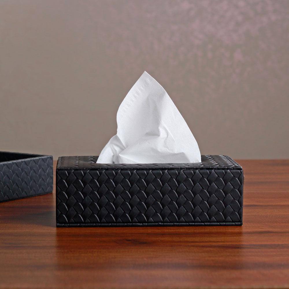 Three Sixty Entwine Tissue Box - Black