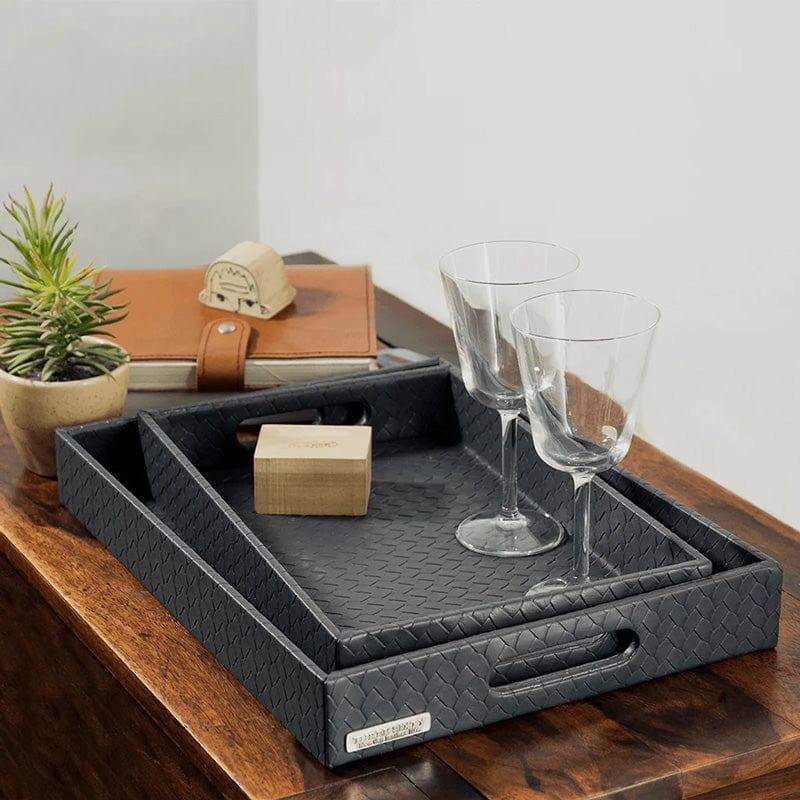 Three Sixty Entwine Trays, Set of 2 - Grey