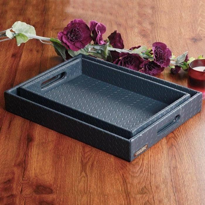 Three Sixty Entwine Trays, Set of 2 - Grey