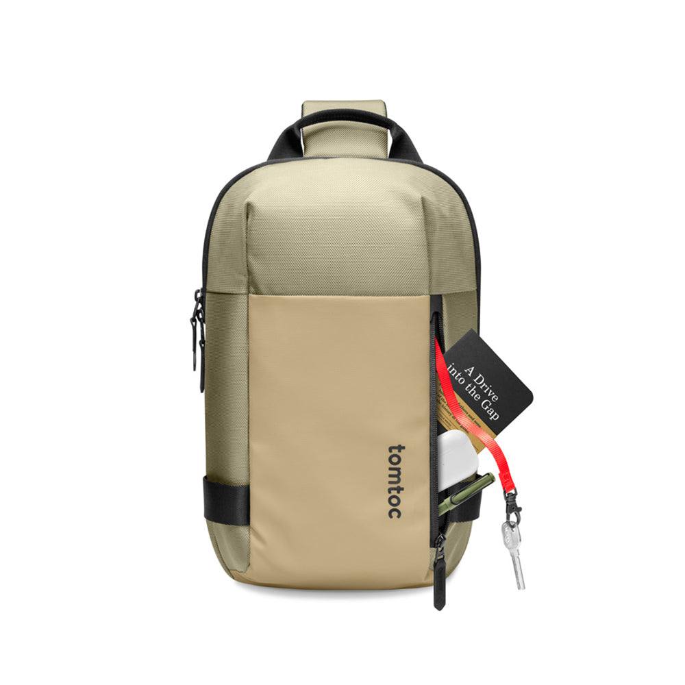 Tomtoc CroxBody EDC Sling Bag - Khaki 11 Inch