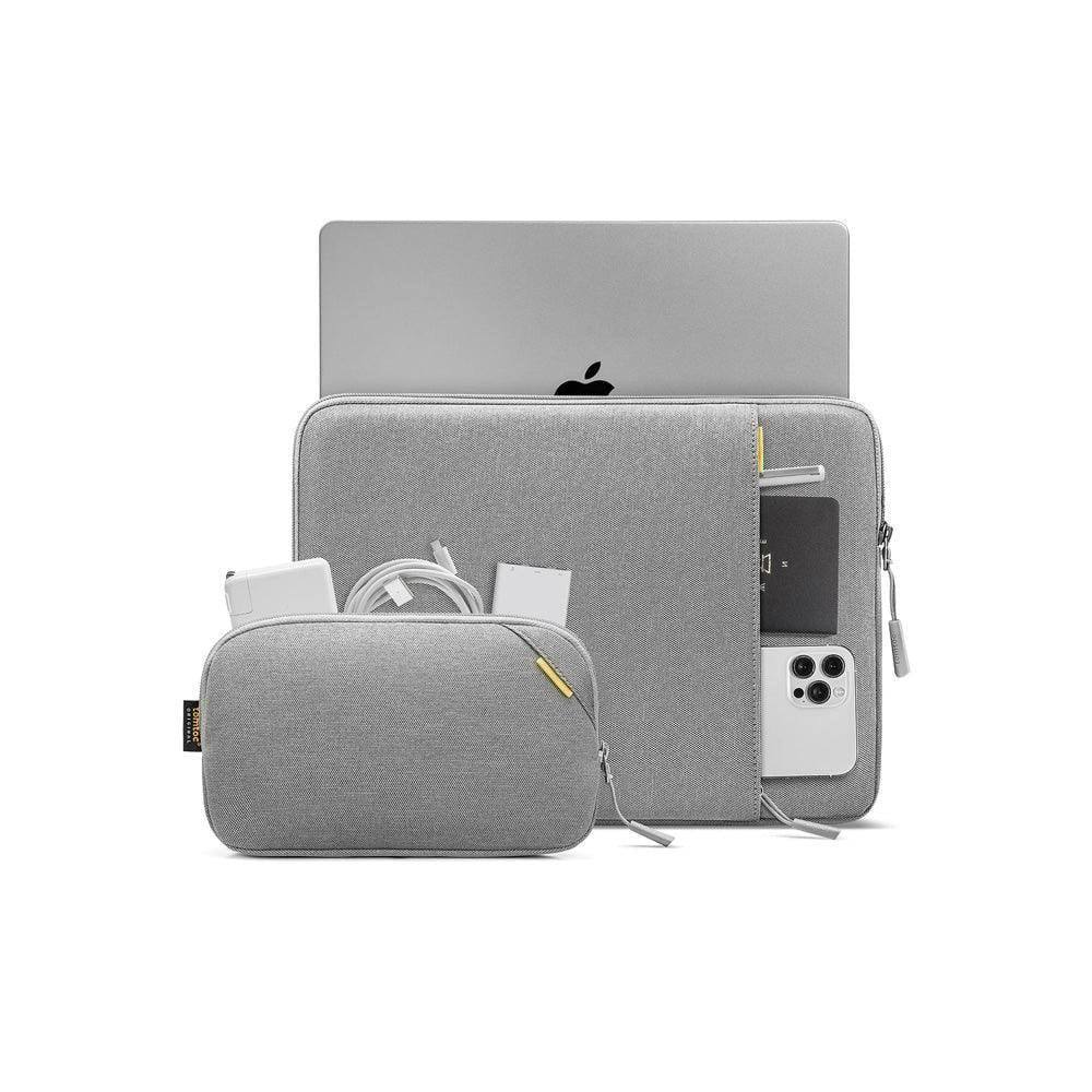 Tomtoc Defender A13 Laptop Sleeve & Pouch - Grey 13 to 14 Inch