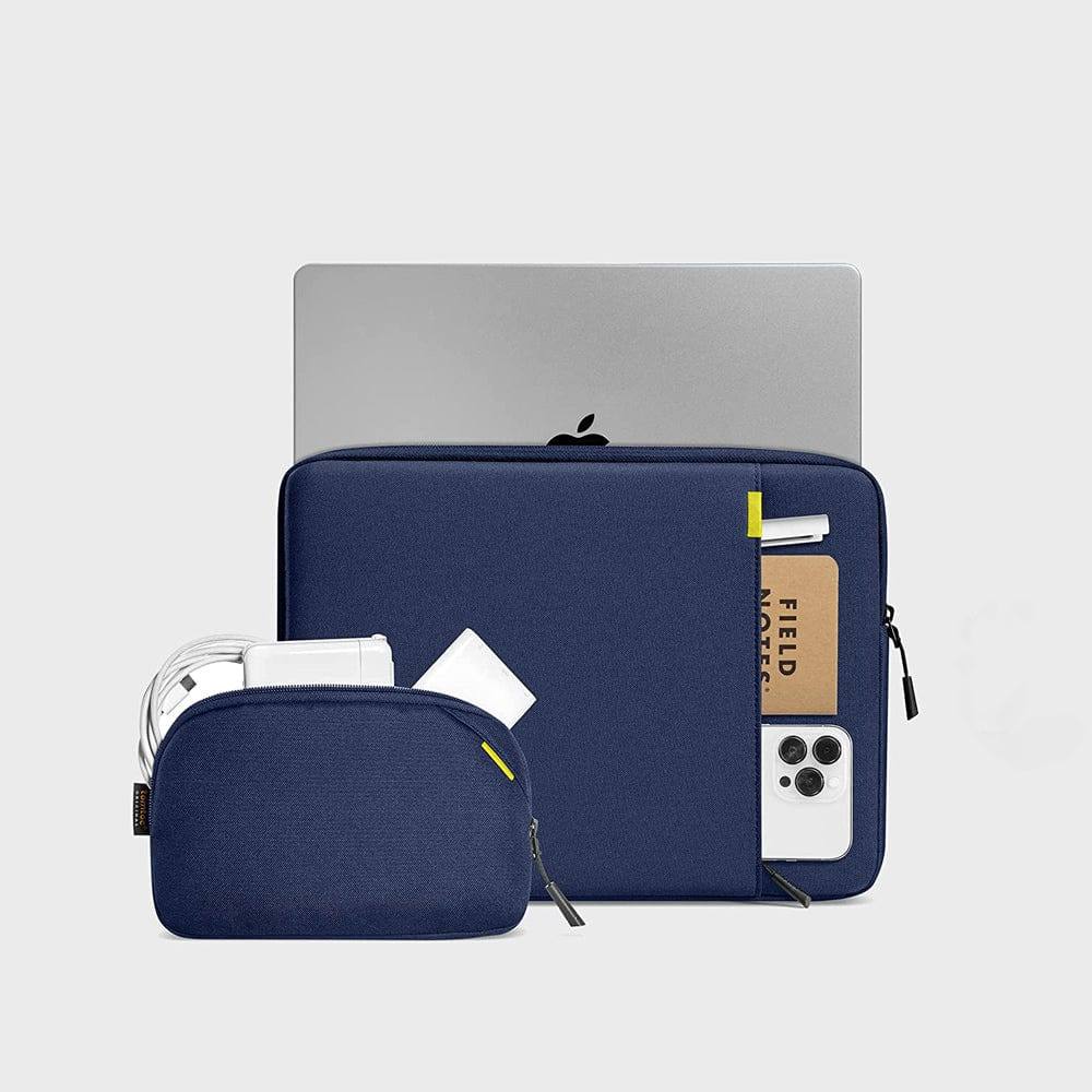 Tomtoc Defender A13 Laptop Sleeve & Pouch - Navy Blue 13 to 14 Inch