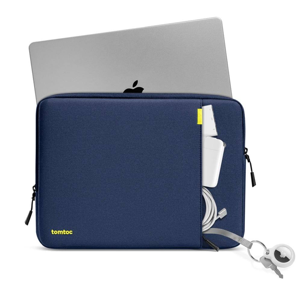 Tomtoc Defender A13 Laptop Sleeve & Pouch - Navy Blue 13 to 14 Inch