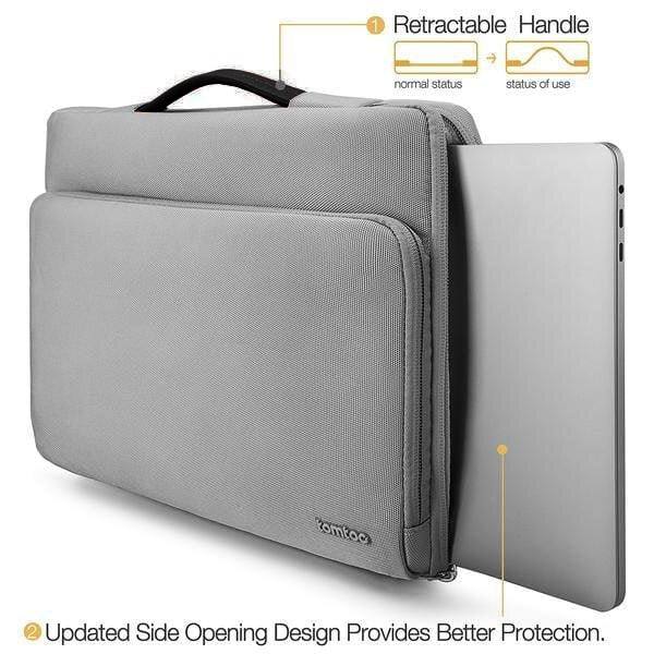 Tomtoc Defender A14 Laptop Briefcase - Grey 13 to 13.5 Inch