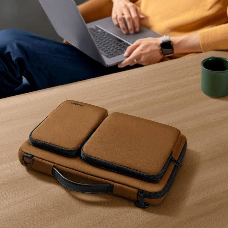 Tomtoc Defender A42 Laptop Bag - Brown 15 to 16 Inch