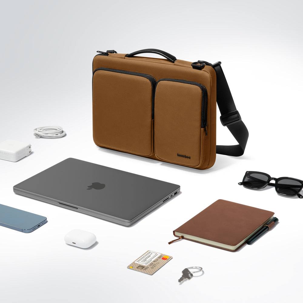 Tomtoc Defender A42 Laptop Bag - Brown 15 to 16 Inch