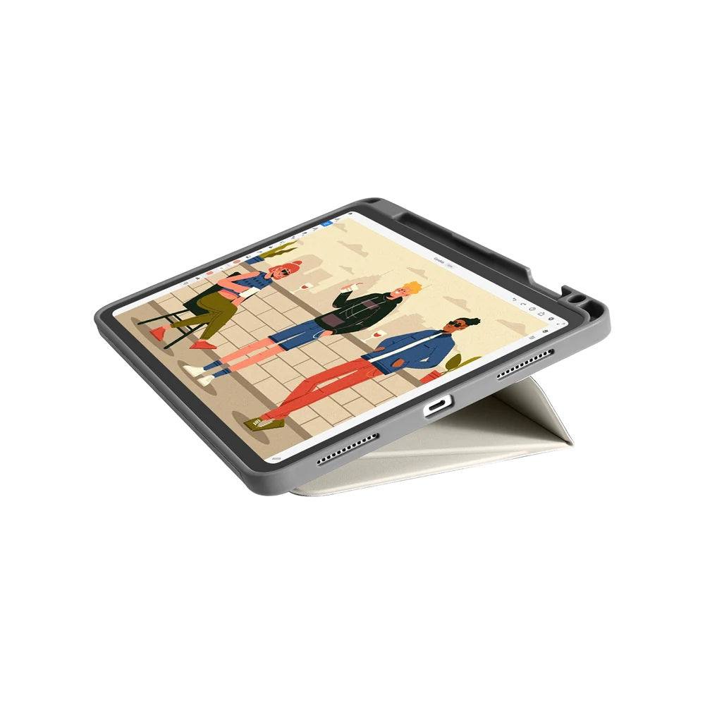 Tomtoc Inspire Tri-Case for iPad Pro 10.9 Inches - Ivory White