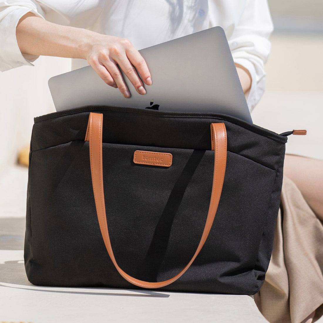 Tomtoc Laptop Tote Bag Large - Black | Modern Quests