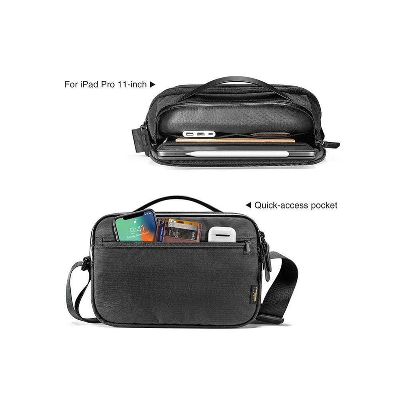 Tomtoc Urban Shoulder Bag for iPad Pro 11 Inch - Black