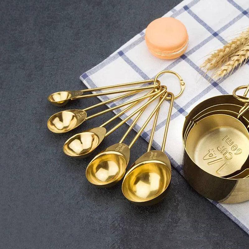 Trudeau 5-Piece Measuring Spoon Set - Gold