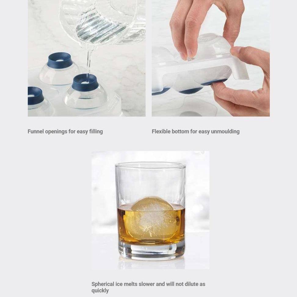 Trudeau Bar Sphere Ice Tray - White Blue