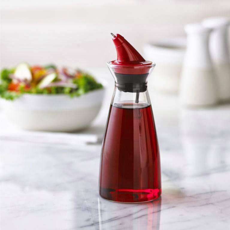 Trudeau Dripless Oil Bottle - Red