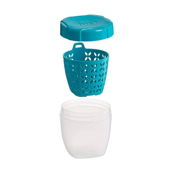 Trudeau Fuel Snack'n Dip Food Storage Container - Tropical Blue