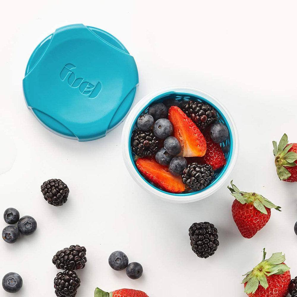 Trudeau Fuel On the Go Fruit Pot - Tropical Blue