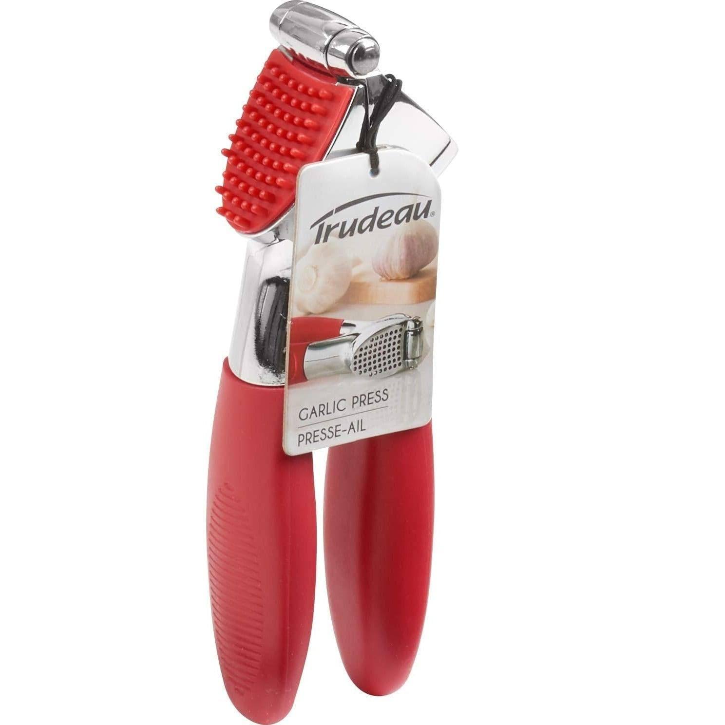 Trudeau Garlic Press with Handle - Red