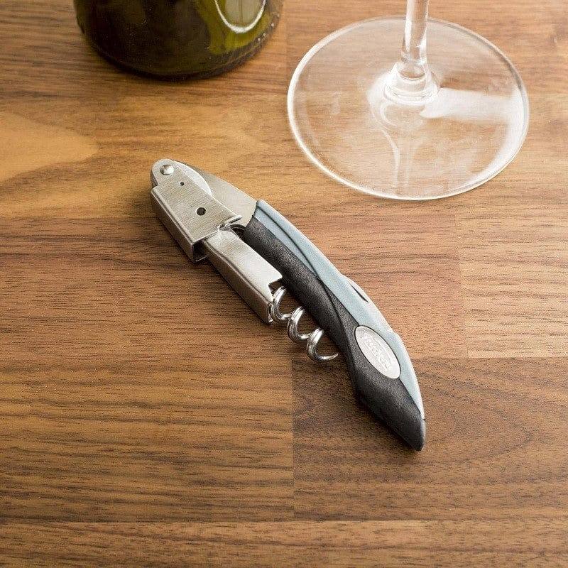 Trudeau Maison Double Lever Corkscrew - Rugged Black Grip