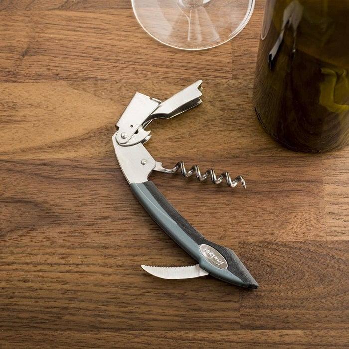 Trudeau Maison Double Lever Corkscrew - Rugged Black Grip