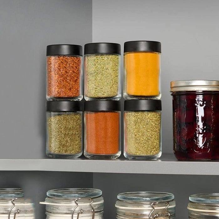 Trudeau Stackable Glass Storage Jars, Set of 6