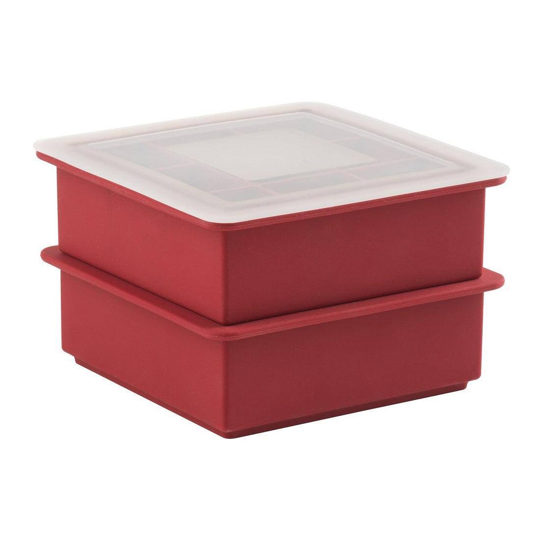 Trudeau Stackable Ice Trays with Lid, Set of 2