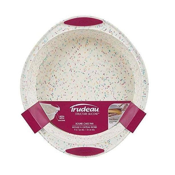 Trudeau Structure Silicone Round Cake Pan - White Confetti