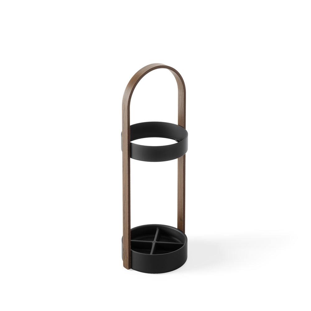 Umbra Bellwood Umbrella Stand - Black & Walnut