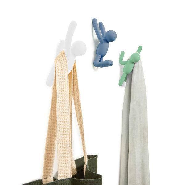 Umbra Buddy Hooks, Set of 3 - Blue Green White