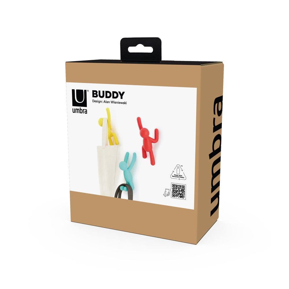 Umbra Buddy Hooks, Set of 3 - Red Green Yellow