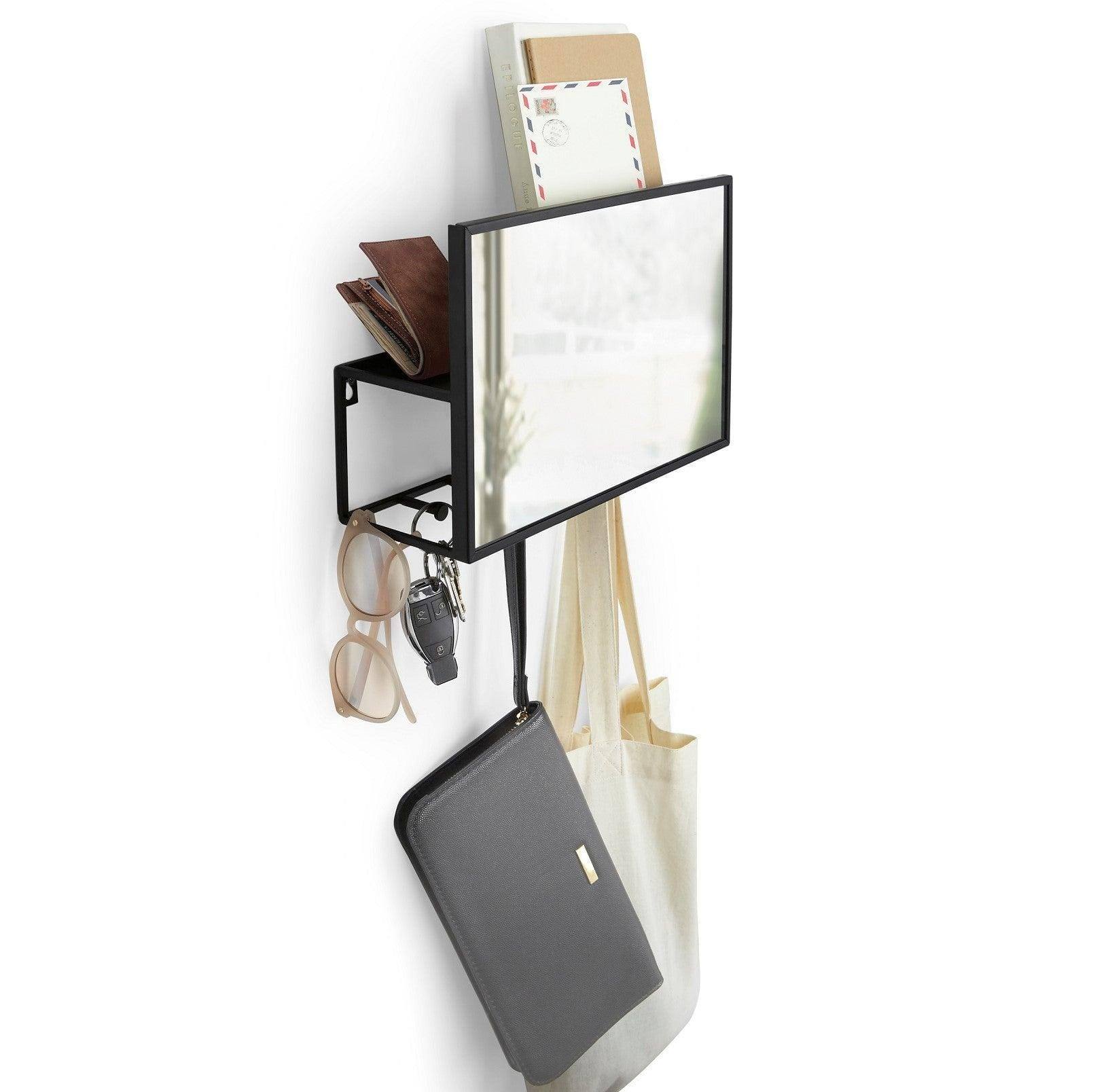 Umbra Cubiko Mirror and Organiser - Black