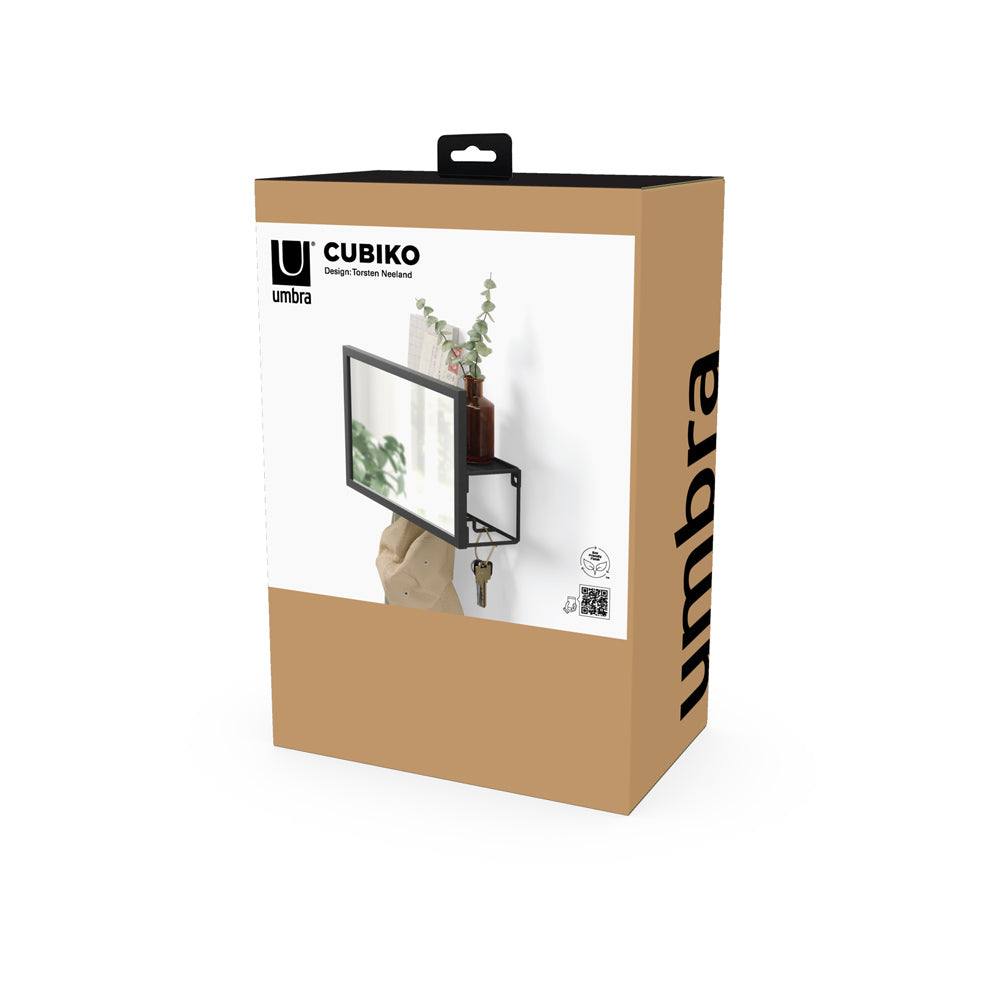 Umbra Cubiko Mirror and Organiser - Black