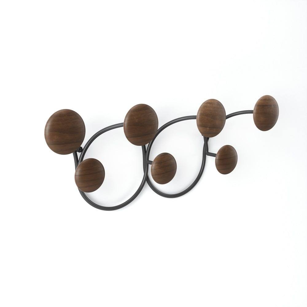 Umbra Dotsy Wall Hooks - Black & Walnut