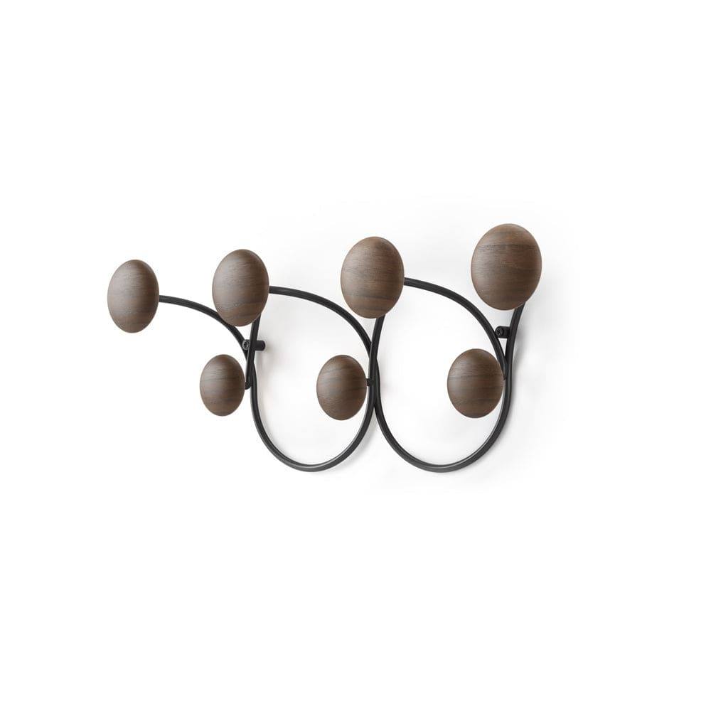 Umbra Dotsy Wall Hooks - Black & Walnut