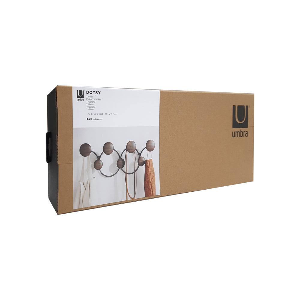 Umbra Dotsy Wall Hooks - Black & Walnut