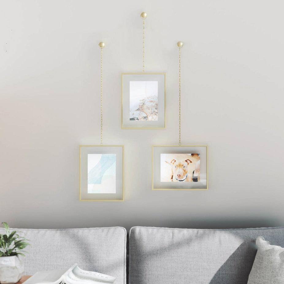 Umbra Fotochain XL Frames, Set of 3 - Brass