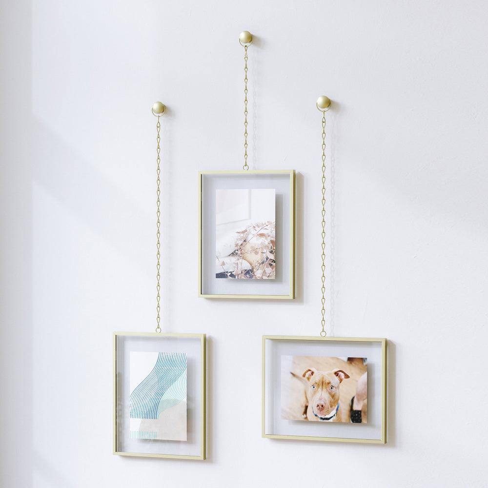 Umbra Fotochain XL Frames, Set of 3 - Brass