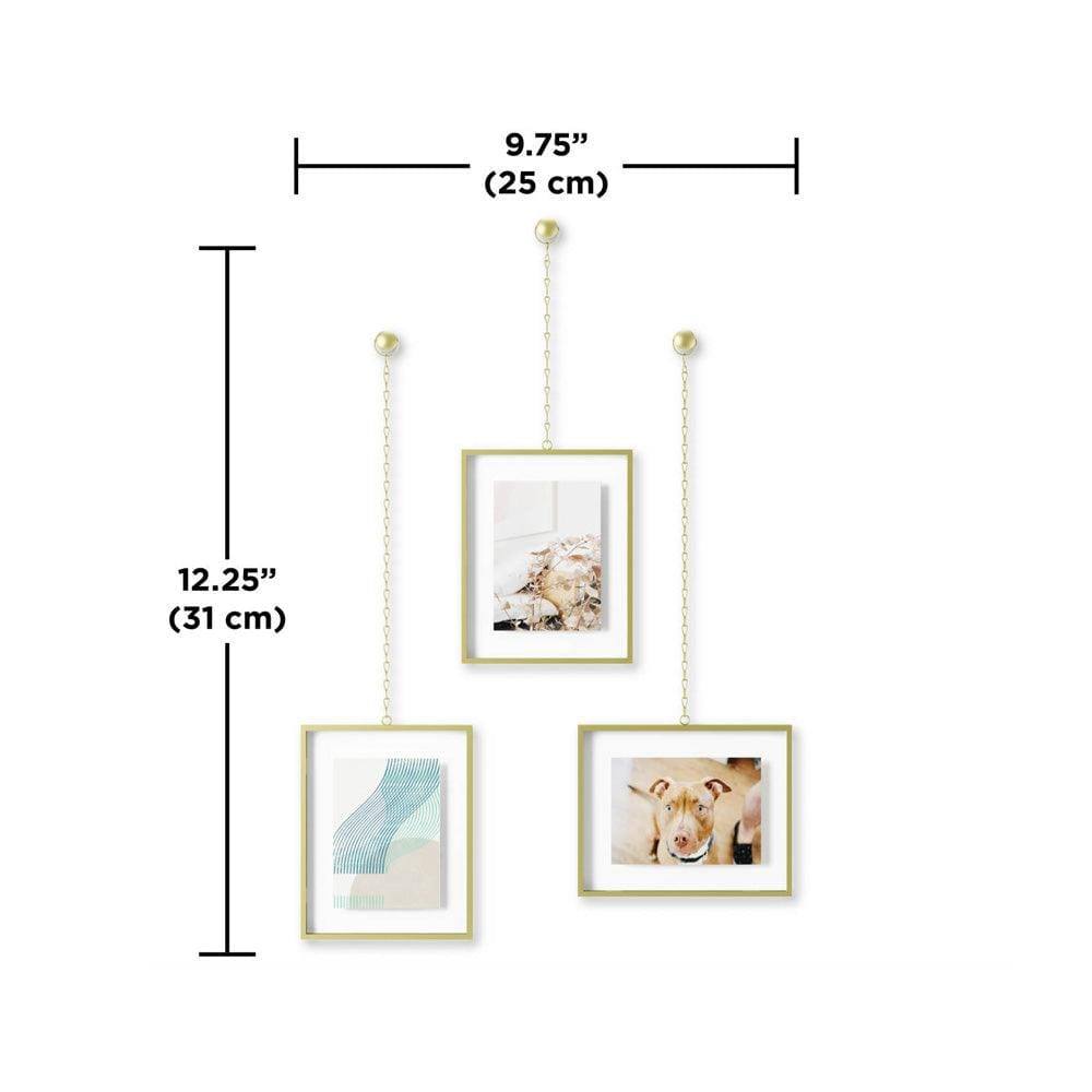 Umbra Fotochain XL Frames, Set of 3 - Brass