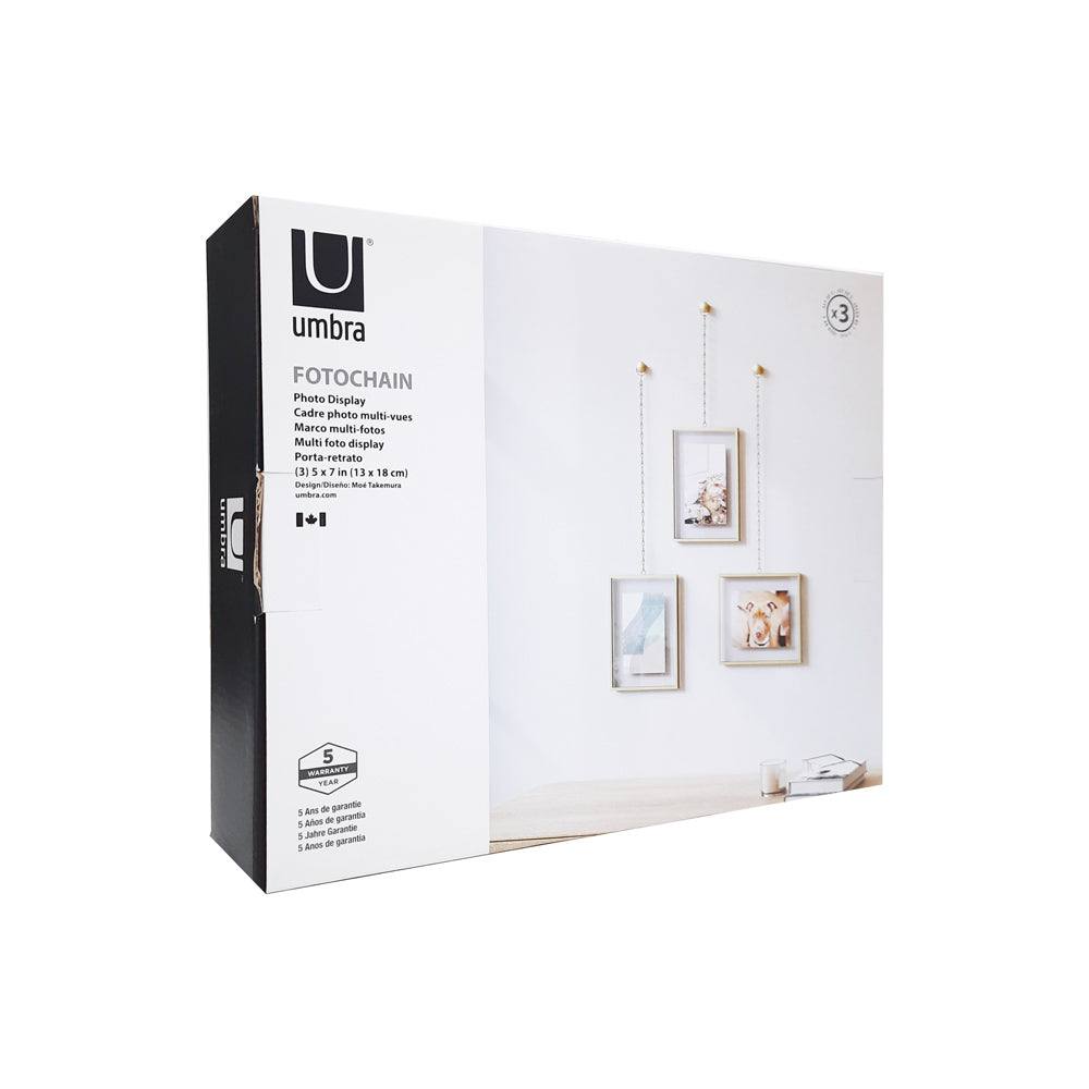 Umbra Fotochain XL Frames, Set of 3 - Brass