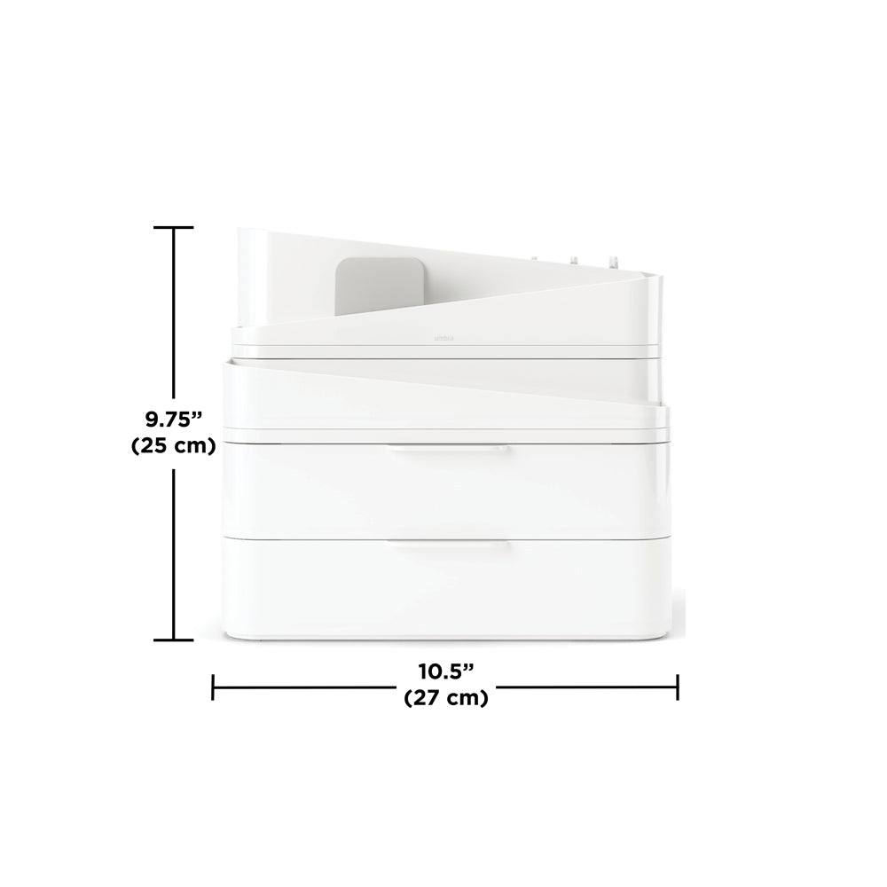 Umbra Glam Organiser Large - White & Grey