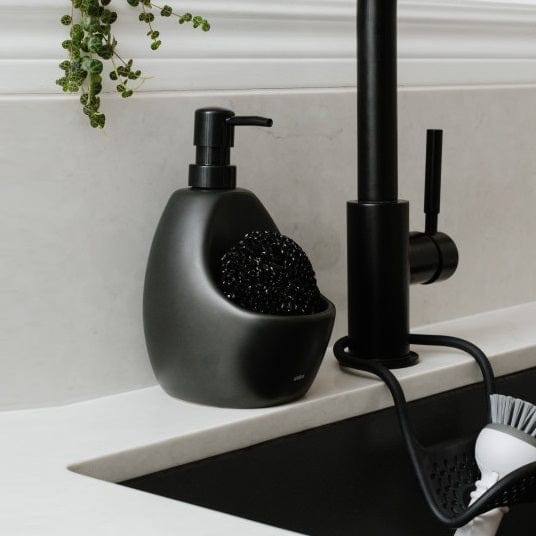 Umbra Joey Kitchen Soap Pump with Scrub - Black